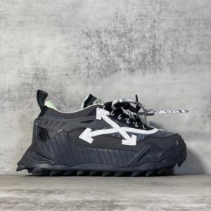 ShoesOff Black Arrow Trail Sneakers White Logo