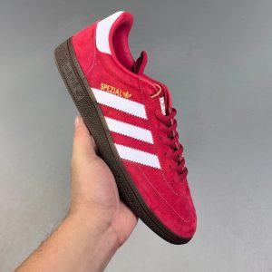 Adidas Handball Spezial Red Suede Gum Sole Sneakers