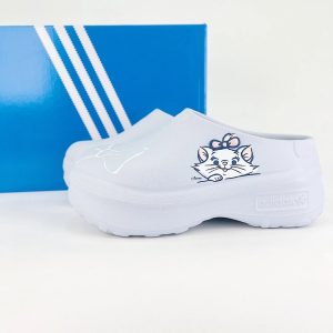 Adidas White Platform Clogs Marie Cat Slip On Shoes