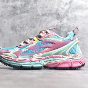 ShoesOff Pink Blue Chunky Trail Running Sneakers