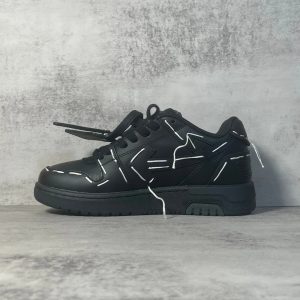 ShoesOff Black Graffiti Chunky Low Top Sneakers
