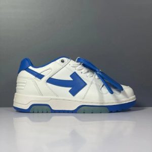 ShoesOff White Blue Arrow Low-Top Sneakers