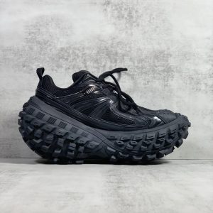 Balenciaga 3XL Black Chunky Platform Runner Shoes