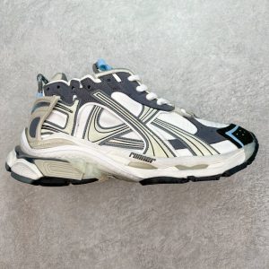 Balenciaga Chunky Mesh Runner Sneakers Gray White