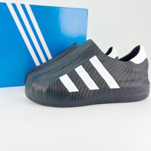 Adidas Gray Slip-On Running Shoes with 3-Stripes