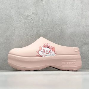 Adidas Pink Platform Slip-On Clogs Cute Cat Shoes