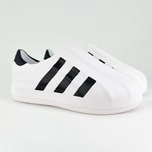 Adidas White Black Slip-On Sneakers