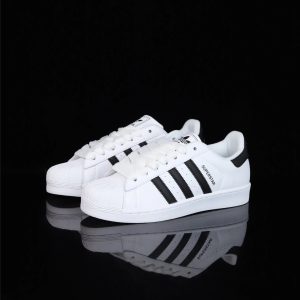 Adidas Superstar White Black Stripe Sneakers