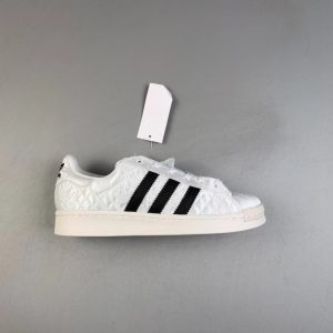 Adidas White Low-Top Three Stripe Casual Sneakers