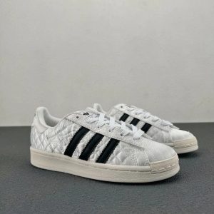 Adidas Superstar White Black Quilted Low Top Shoes