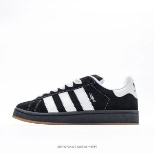Adidas Black White Stripe Low Top Casual Sneakers