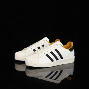 Adidas Superstar White Black Gold Casual Shoes