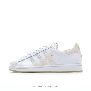 Adidas Superstar White Beige Low Top Sneakers