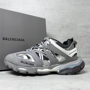 Balenciaga Track Grey Mesh Chunky Running Sneakers