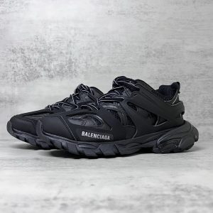 Balenciaga Black Chunky Mesh Running Sneakers for Men