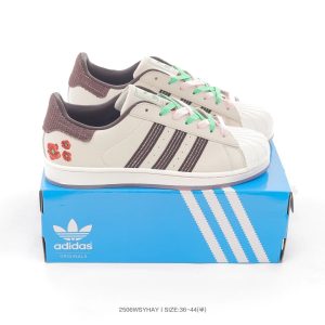 Adidas Originals Superstar White Floral Low Top Sneakers