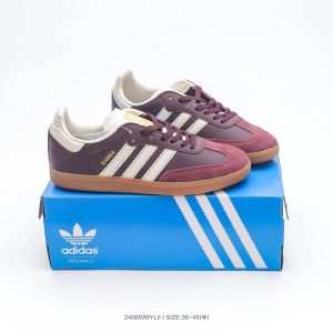 Adidas Samba OG Purple Suede Gum Sole Sneakers
