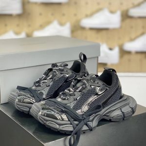 Balenciaga Track Grey Silver Mesh Running Sneakers