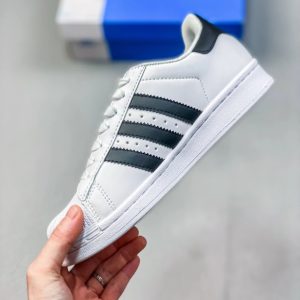 Adidas White Black Stripe Casual Low Top Sneakers