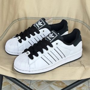 Adidas Superstar White Black Low Top Casual Sneakers Shoes