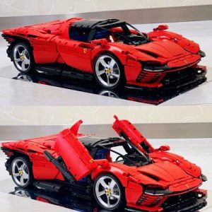Ferrari Red Sports Car Building Blocks Toy Set