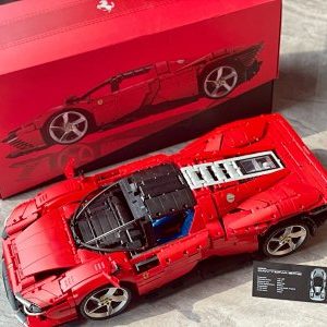 Ferrari Daytona SP3 Red Technic Sports Car Building Set