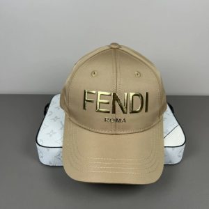 Fendi Roma Beige Baseball Cap Unisex Fashion Hat