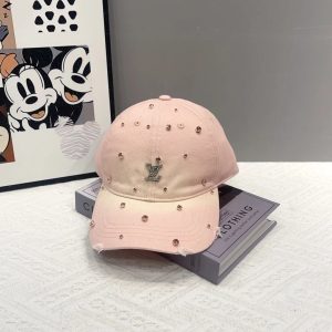 Louis Vuitton Pink Studded Logo Baseball Cap