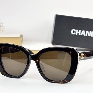 Chanel Tortoise Butterfly Sunglasses Brown Lens