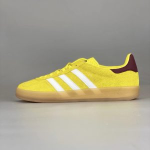 Adidas Gazelle Indoor Yellow Gum Burgundy Sneakers