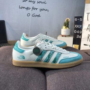 Adidas Samba OG White Turquoise Gum Sole Sneakers