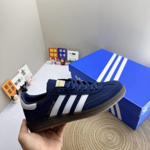 Adidas Samba Navy Blue Suede Gum Sole Sneakers
