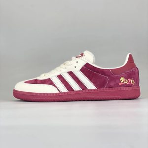 Adidas Samba 2026 Pink Suede Low Top Sneakers