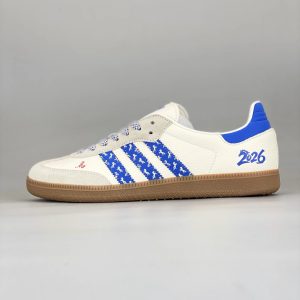 Adidas Samba White Blue Gum Sole Casual Shoes