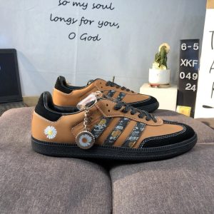 Adidas Samba Brown Black Low Top Casual Sneakers