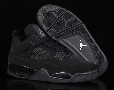 Nike Air Jordan 4 Retro Black Cat Basketball Shoes