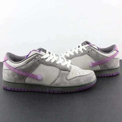 Nike Dunk Low Grey Purple Suede Sneakers Shoes