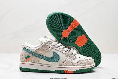 Nike Dunk Low White Green Orange Sneakers