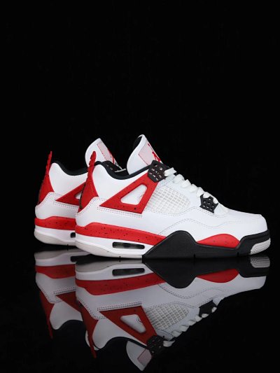Nike Air Jordan 4 Red White Basketball Shoes