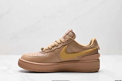 Nike Air Force 1 Low Brown Gold Sneakers