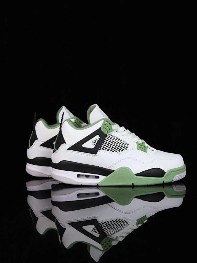 Nike Air Jordan 4 Retro White Green Basketball Shoes