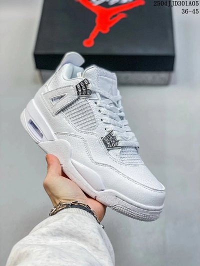 Nike Air Jordan 4 Retro Pure Money White Sneakers