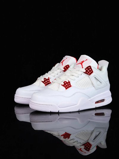 Nike Air Jordan 4 White Red Basketball Shoes