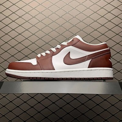 Nike Air Jordan 1 Low Brown White Sneakers