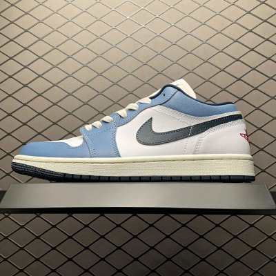Nike Air Jordan 1 Low Blue White Sneakers