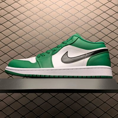 Nike Air Jordan 1 Low Green White Sneakers
