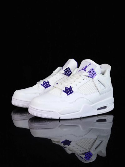 Air Jordan 4 Retro Metallic Purple White Shoes
