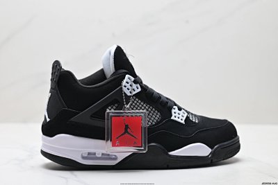 Nike Air Jordan 4 Retro Fear Black White Sneakers