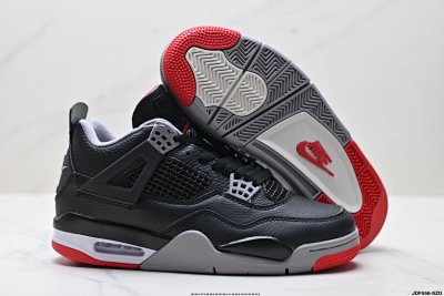 Nike Air Jordan 4 Retro Bred Black Red Sneakers
