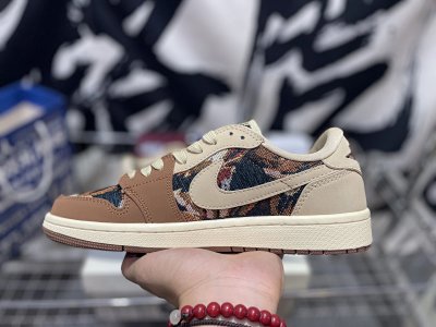 Nike Air Jordan 1 Low Brown Leopard Print Sneakers